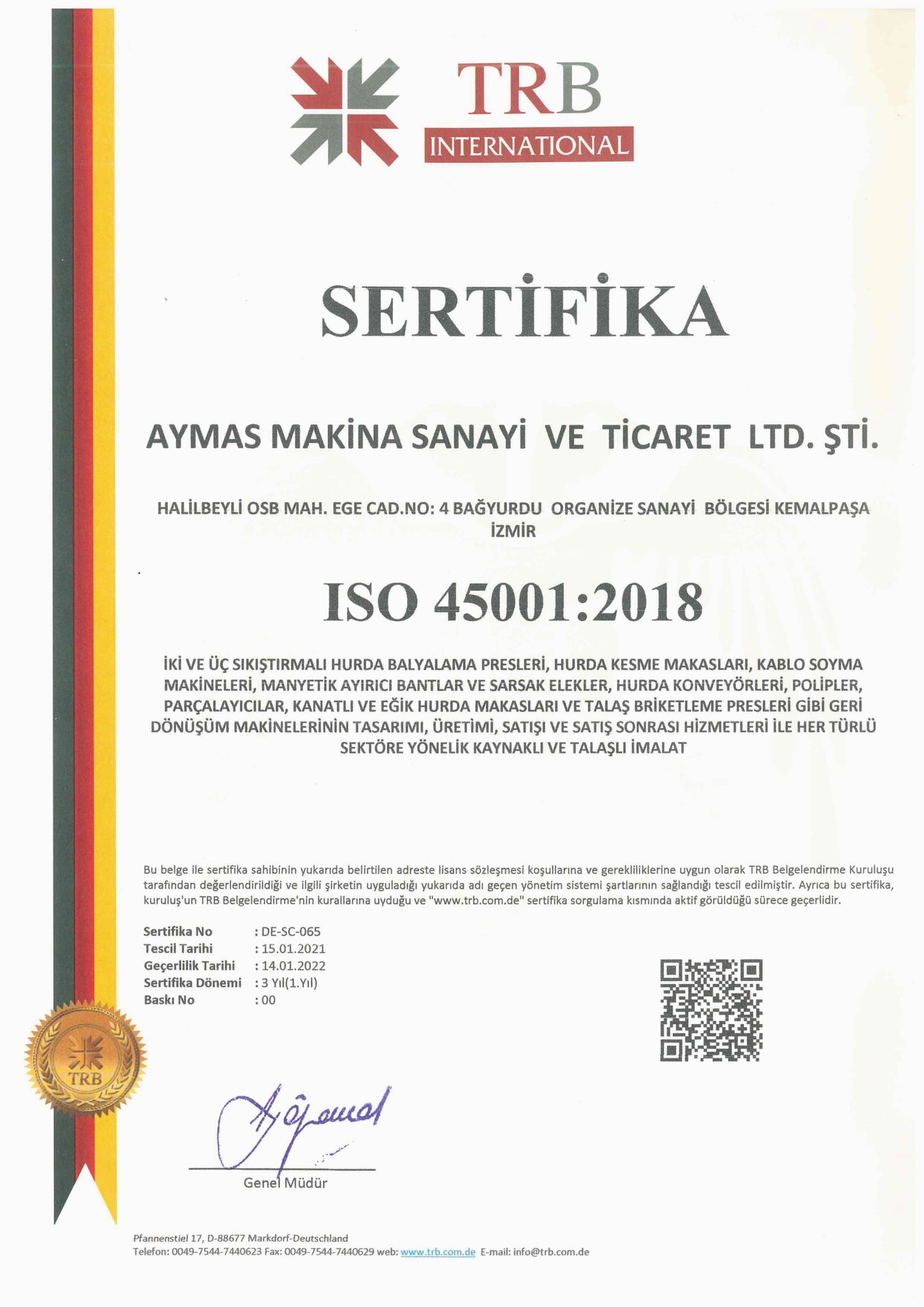 ISO 45001:2018 TR